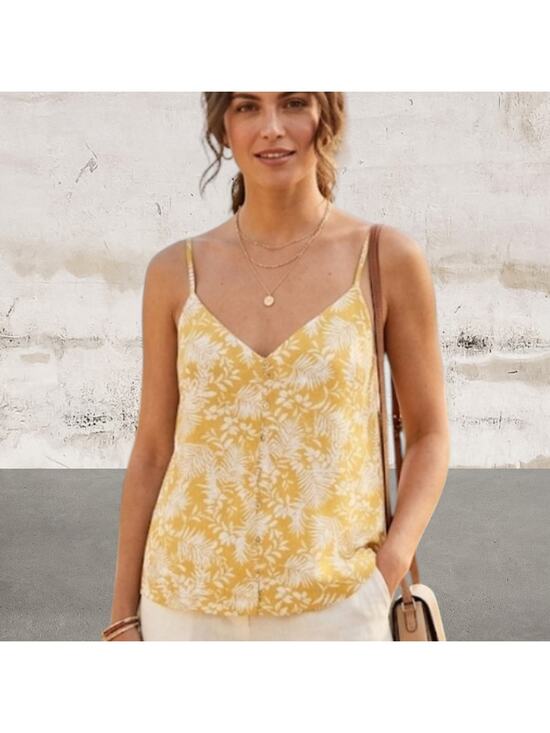 Anthropologie Tops - Anthropologie $48MSRP Mine Floral Yellow Top Size Medium NWT
